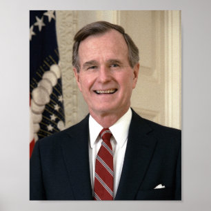 Affiche Portrait officiel de George HW Bush