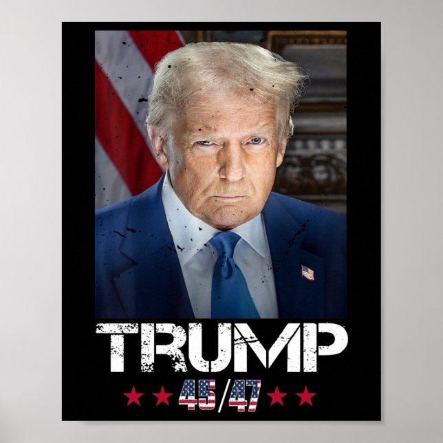 Affiche Portrait Officiel De Trump 4547 Jour De L'Inaugura (Devant)