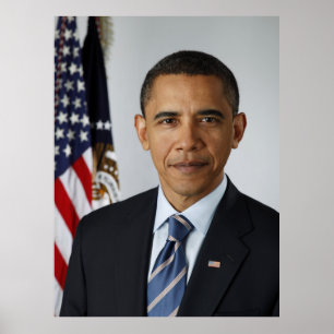Affiche Portrait officiel du président Barack Obama pendan