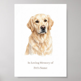 Affiche Portrait personnalisé de chien mémorial avec modif
