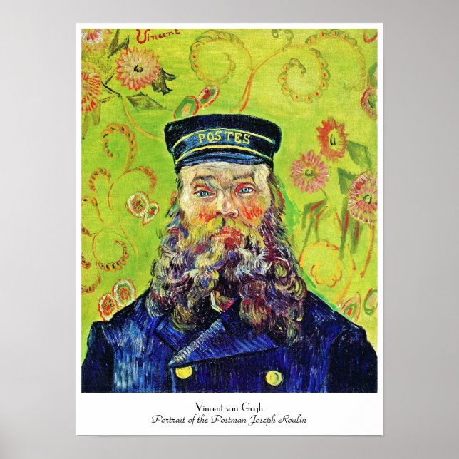 Affiche Portrait Postman Joseph Roulin Vincent van Gogh (Devant)