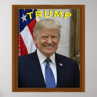 Affiche Portrait 🇺 président de Trump 🇸 😁 souriant