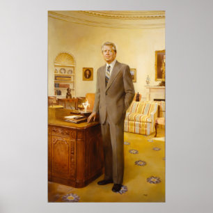 Affiche Portrait présidentiel de James Carter à la Maison