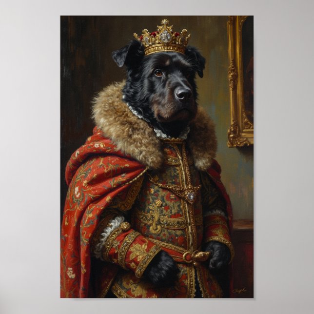 Affiche Portrait Royal Bouvier des Flandres (Devant)