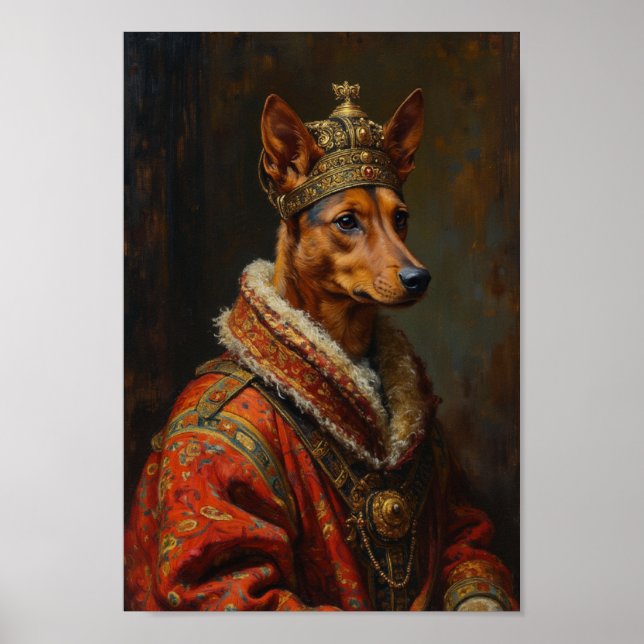 Affiche Portrait Royal de Basenji (Devant)