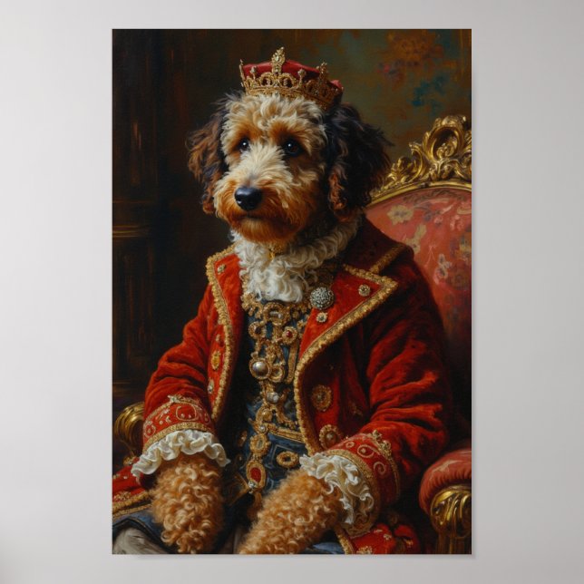 Affiche Portrait Royal de Bernedoodle (Devant)
