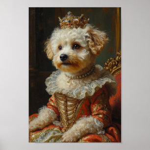 Affiche Portrait royal de Bichon Frise
