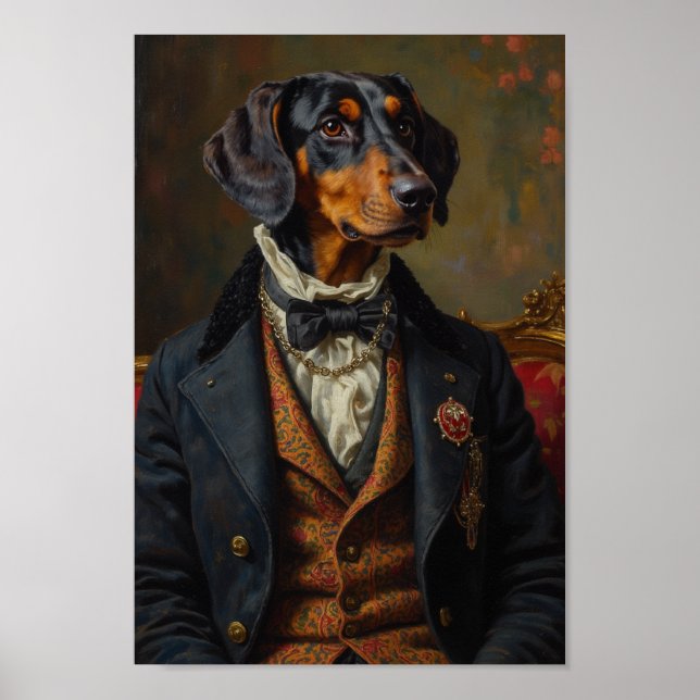 Affiche Portrait Royal de Bluetick Coonhound (Devant)