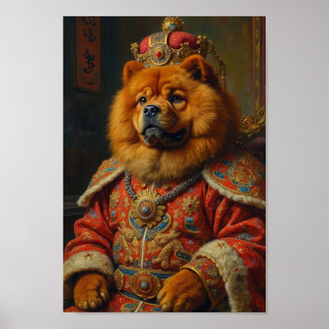 Affiche Portrait Royal de Chow Chow (Devant)