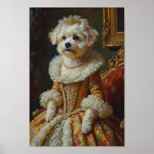 Affiche Portrait Royal de Coton de Tulear