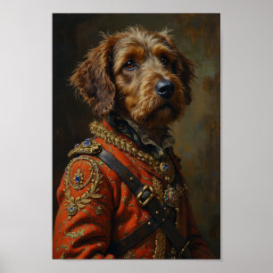 Affiche Portrait Royal de Griffon à Poil Dur