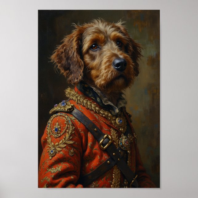 Affiche Portrait Royal de Griffon à Poil Dur (Devant)