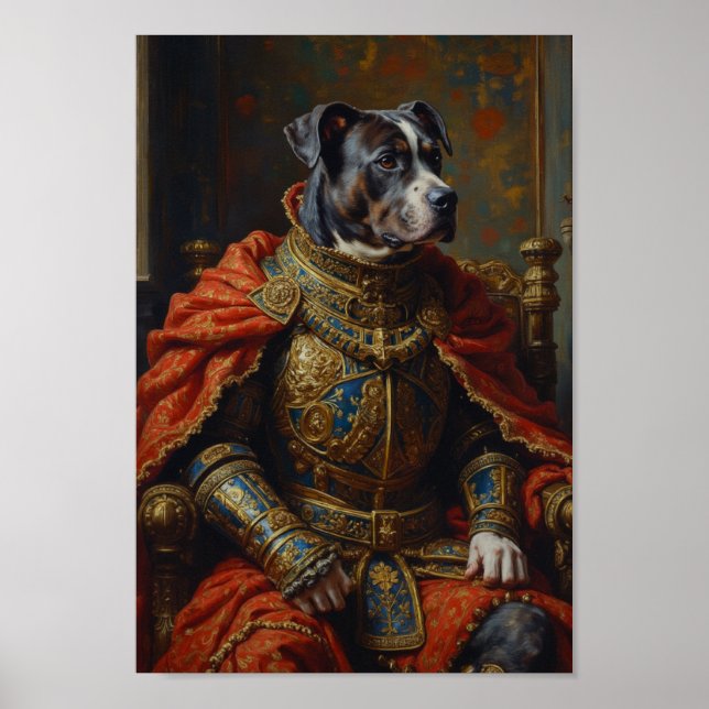 Affiche Portrait Royal de Pitbull (Devant)