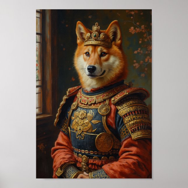 Affiche Portrait Royal de Shiba Inu (Devant)