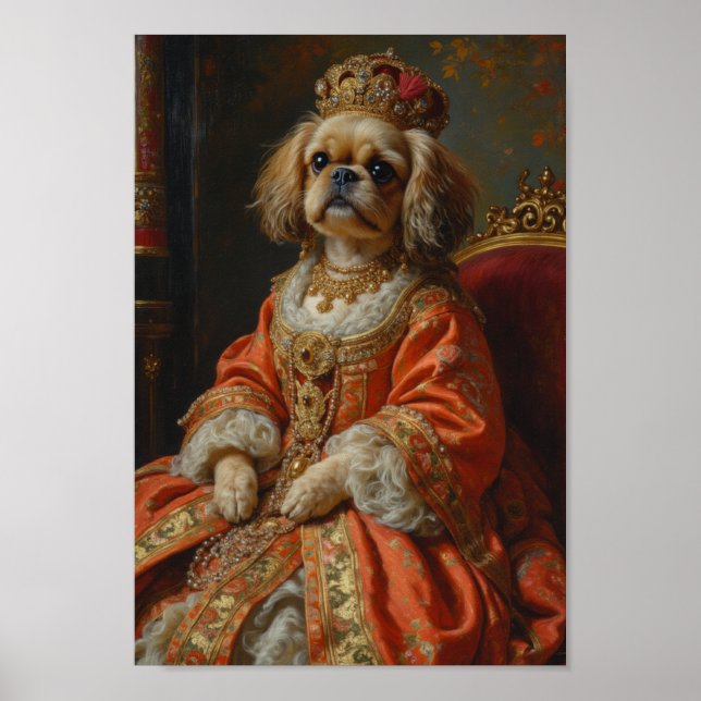 Affiche Portrait Royal de Shih Tzu (Devant)