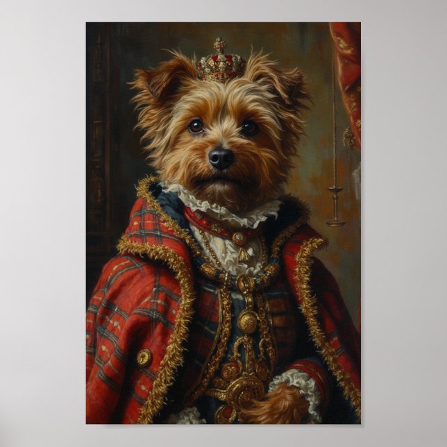 Affiche Portrait Royal de Terrier Cairn (Devant)