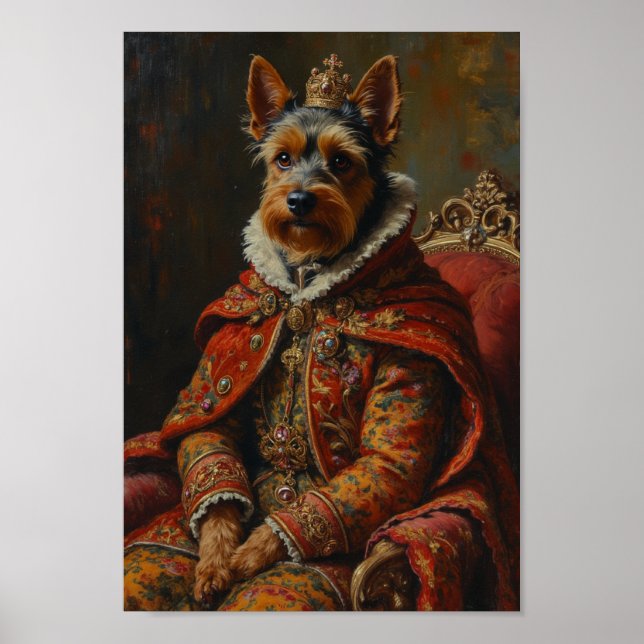 Affiche Portrait Royal de Terrier Tchèque (Devant)