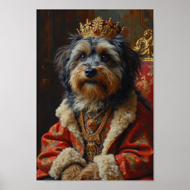 Affiche Portrait Royal de Terrier Tibétain (Devant)