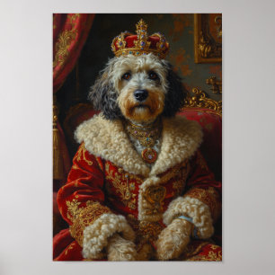Affiche Portrait Royal de Vieux Chien de Berger Anglais