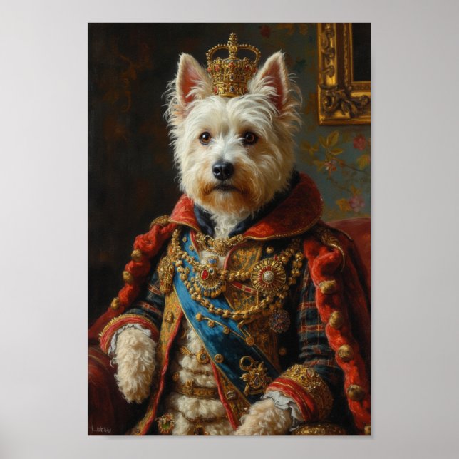 Affiche Portrait Royal du West Highland White Terrier (Devant)