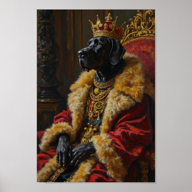Affiche Portrait Royal Grand Danois (Devant)