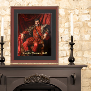 Affiche Portrait Royal Personnalisé Photo Ornat