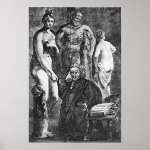 Affiche Portrait satirique de Laurence Sterne, c.1761