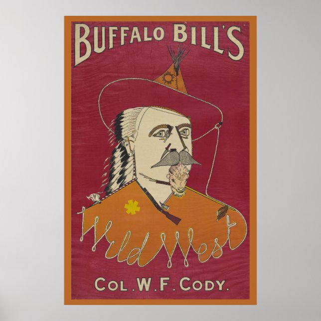 Affiche Portrait Tête Et Épaules De Buffalo Bill (Devant)