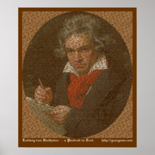 Affiche Portrait texte Beethoven