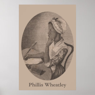 Affiche Portrait Vintage du poète Phillis Wheatley