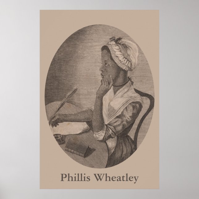 Affiche Portrait vintage du poète Phillis Wheatley (Devant)