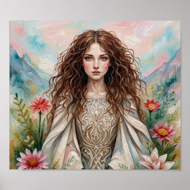 Affiche PortraitFleurSauvageÉthérée (Devant)