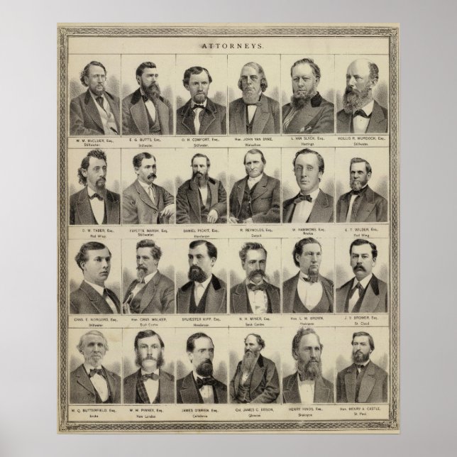 Affiche Portraits d'avocats, Minnesota (Devant)