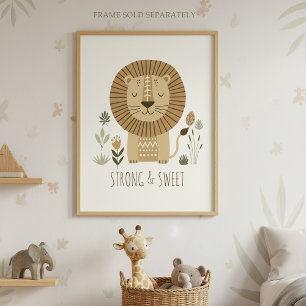 Affiche Portraits de safari Lion Ivoire ID1264