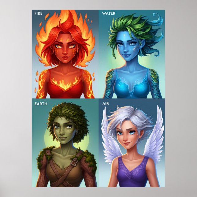 Affiche Portraits d'Imaginaire élémentaire Eau de feu Terr (Devant)