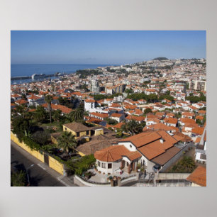 Affiche Portugal, île de Madère, Funchal. Téléphérique