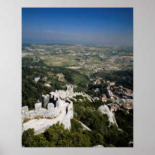 Affiche Portugal, Province de Lisbonne, Sintra, Vue depuis