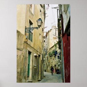 Affiche Portugal : Vieille rue de Lisbonne