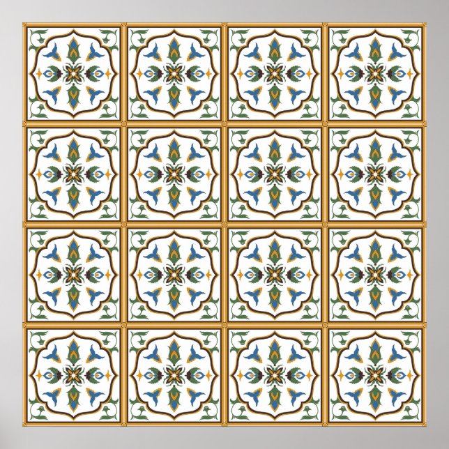 Affiche Portuguese Tile Pattern (Devant)