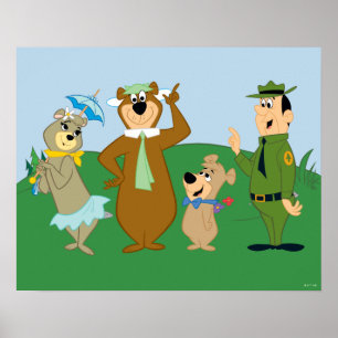 Affiche Pose classique Yogi Bear and Friends