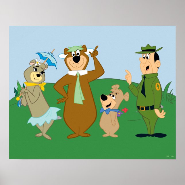Affiche Pose classique Yogi Bear and Friends (Devant)