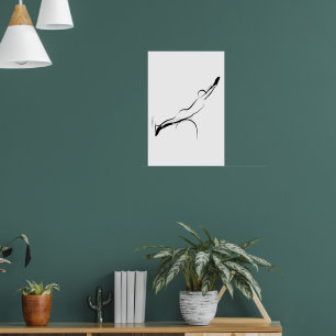 Affiche Pose de cygne Pilates - baril d'échelle