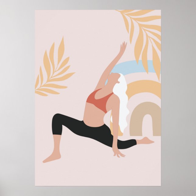 Affiche pose de yoga (Devant)