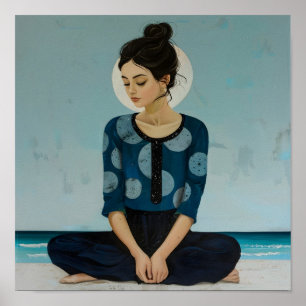 Affiche Pose de Yoga apaisant