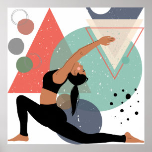 Affiche Pose de yoga Art Abstrait Imprimer