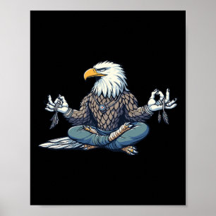 Affiche Pose de yoga de l'aigle de méditation Animal relax