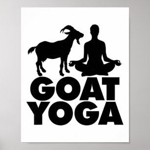 Affiche Pose de yoga du lotus Chèvre Yoga _1
