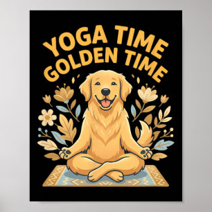 Affiche Pose de yoga Golden Retriever Yoga _1