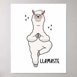 Affiche Pose De Yoga Llama Au Llamaste