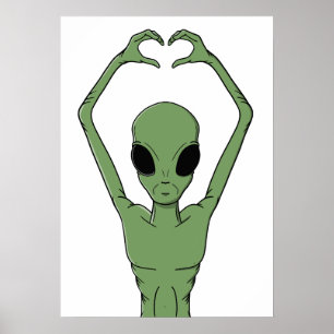 Affiche Pose du cœur extraterrestre
